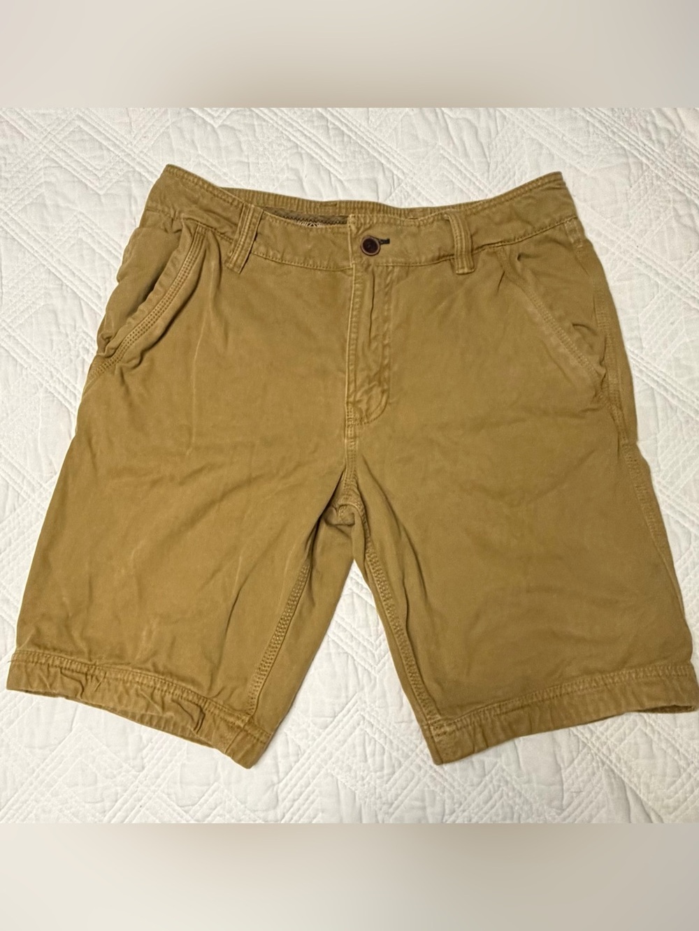 Fat Face Khaki Cotton Shorts in Tan Size 34